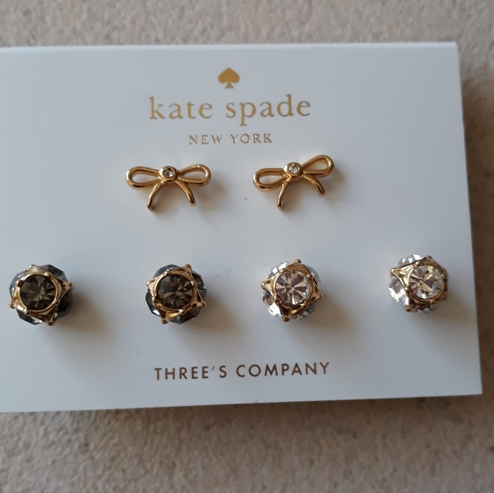 Kate Spade "Three's Company" stud set